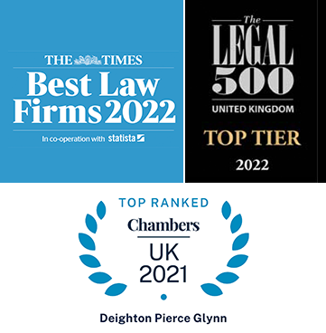 The Times - Best Law Firms 2022 / Legal 500 - Top Tier 2021 / Tope Ranked - Chambers UK 2021
